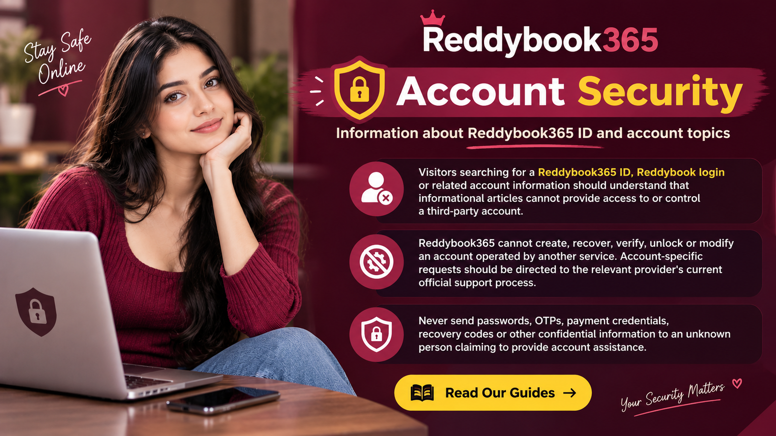 Reddybook365 account information and security guidance